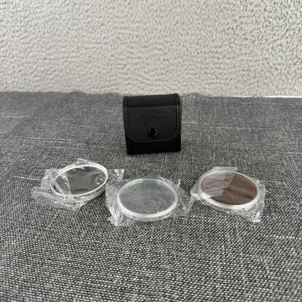 Opteka High Definition II 58mm Filter Set UV Polarizer FD Silver w Pouch New